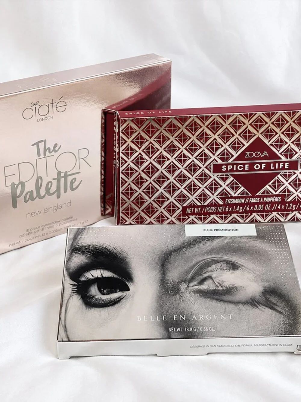 Ciaté London + ZOEVA + Belle En Argent Eyeshadow Palette Trio NEW